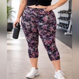 Lululemon Base Pace High-Rise Crop 23” Leggings Size 12 Multicolor Floral